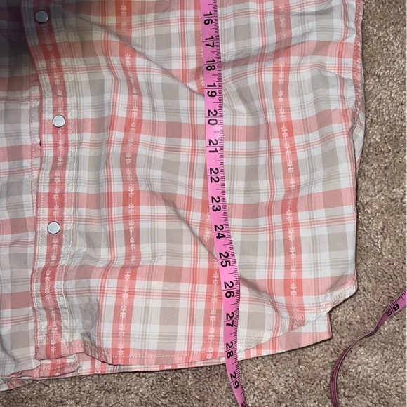 Lucky Brand Sportswear Western Style Pink Plaid Snap Front Cotton Shirt Size XL - Picture 3 of 13